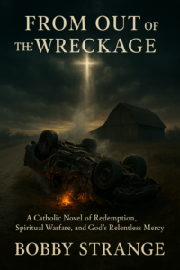 Book cover of From Out of the Wreckage, a Catholic novel about brokenness, rescue, and the quiet persistence of grace.